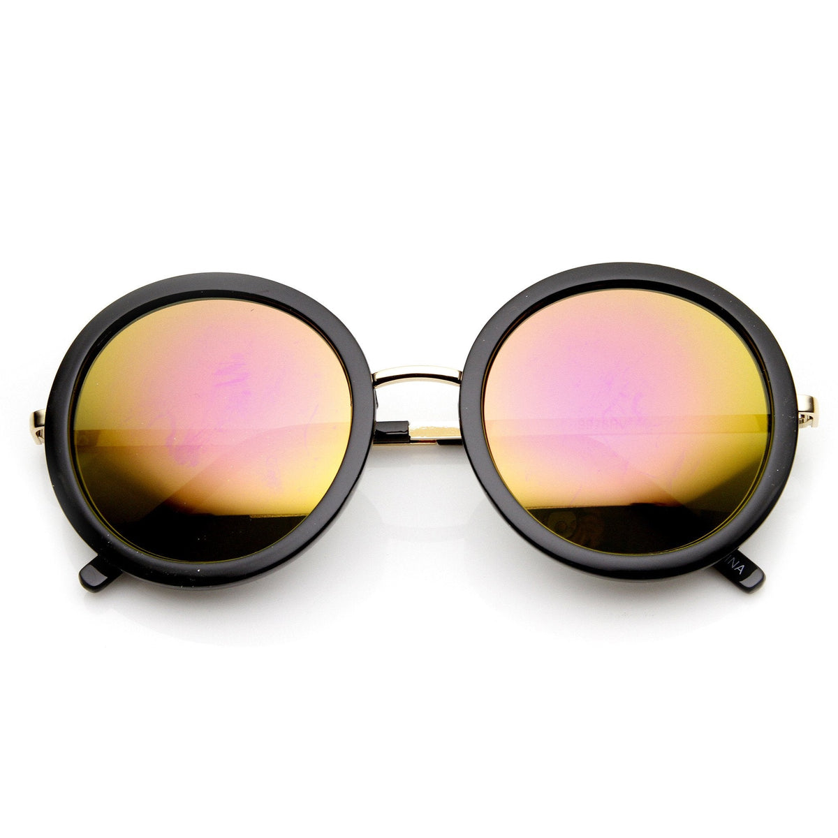 Women's Glam Mirrored Lens Round Fashion Sunglasses 9226