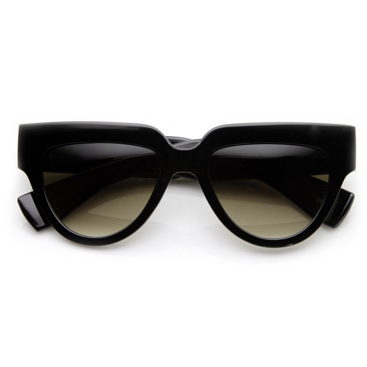 Womens Retro Bold Frame Flat Top Hipster Sunglasses 9227