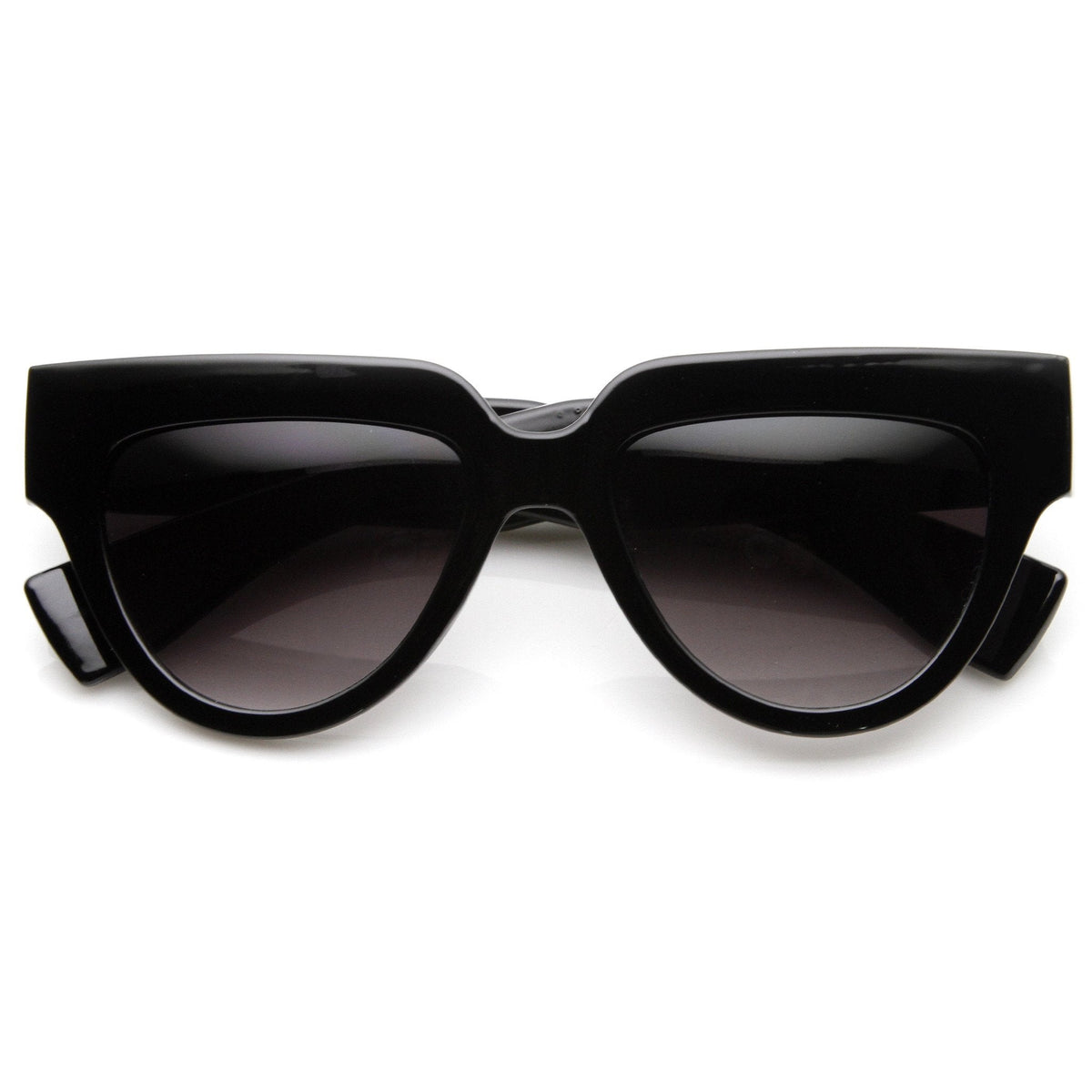 Womens Retro Bold Frame Flat Top Hipster Sunglasses 9227