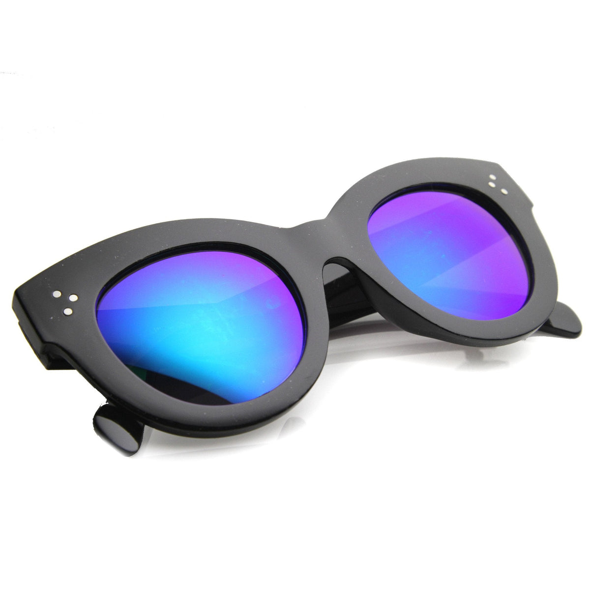 Oversize Women's Cat Eye Mirror Lens Sunglasses 9852