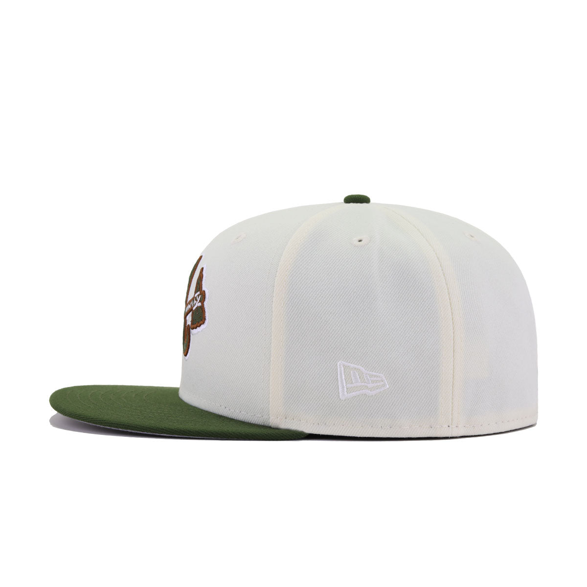 Atlanta Braves Chrome Rifle Green New Era 59Fifty Fitted