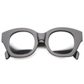 Oversize Indie Bold Frame Mirrored Lens Sunglasses 9983