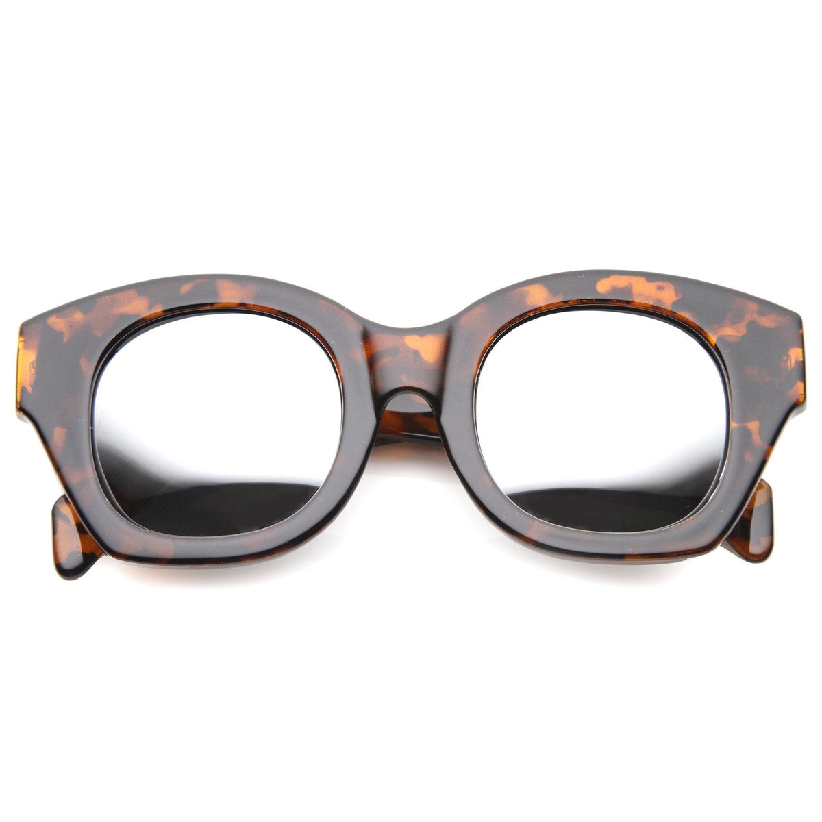 Oversize Indie Bold Frame Mirrored Lens Sunglasses 9983
