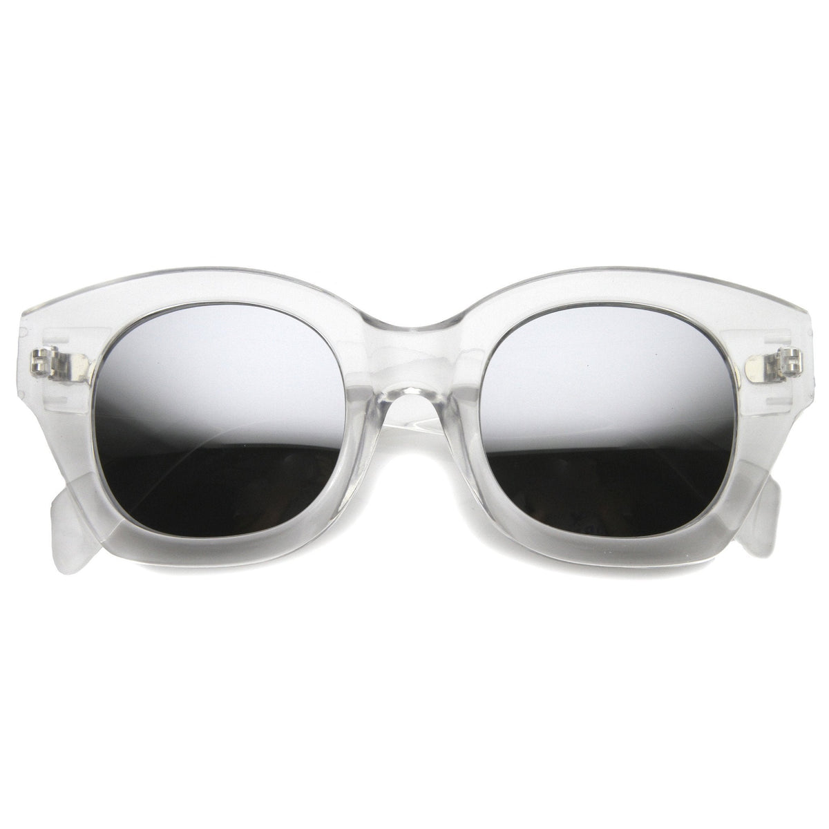 Oversize Indie Bold Frame Mirrored Lens Sunglasses 9983