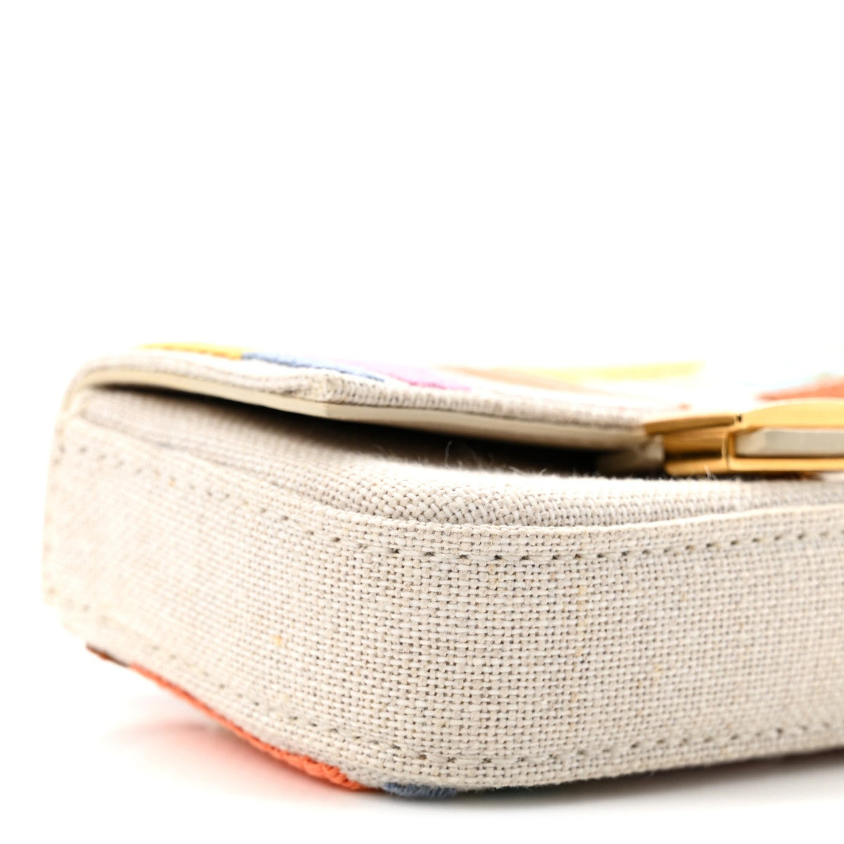 Kuban Canvas FF Embroidered Nano Baguette Charm Grezzo Multicolor