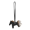 Milo Lambskin Grigri Rodeo Horse Bag Charm PM Black Etoupe