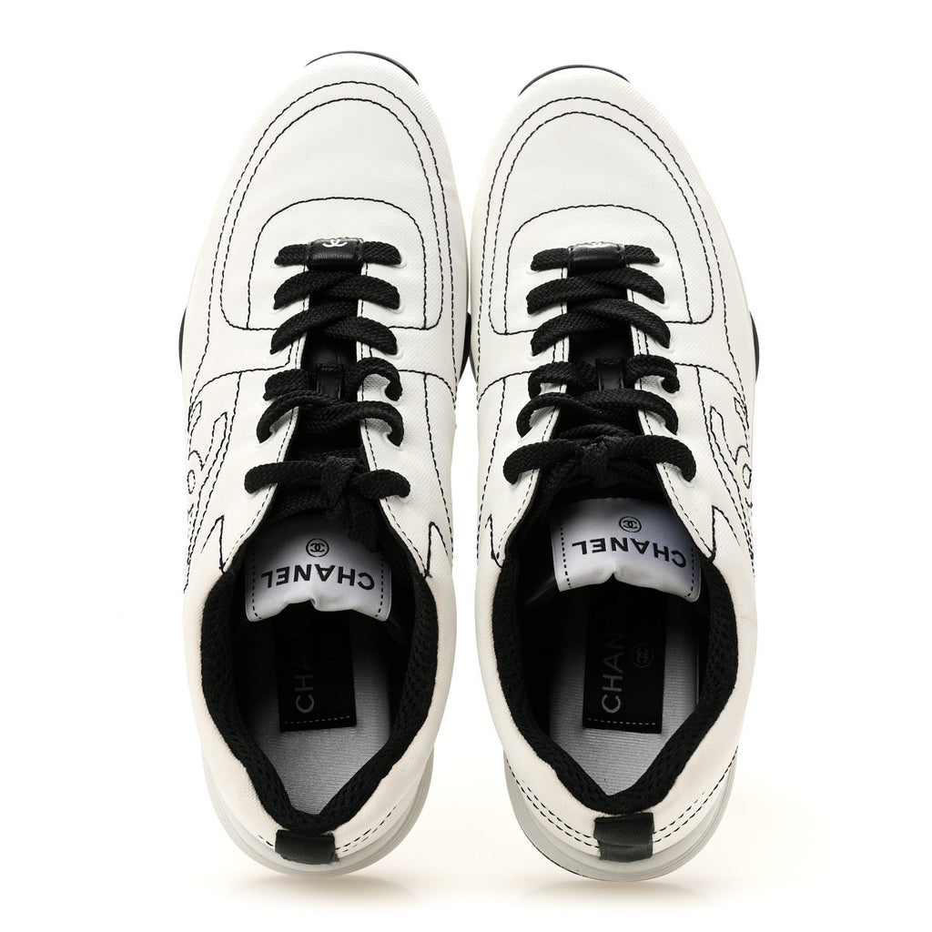 Cotton Womens CC Sneakers 39.5 White Black