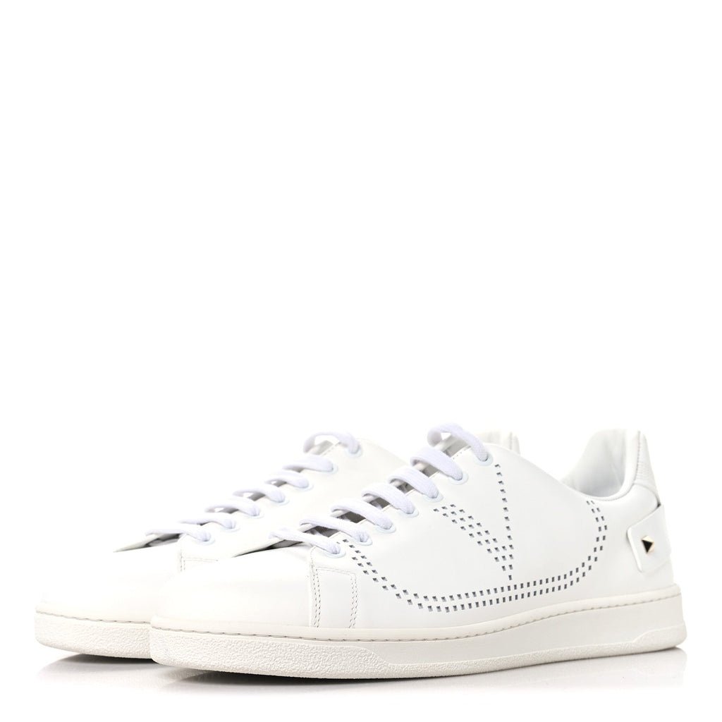 Calfskin Mens Backnet Sneakers 43.5 White