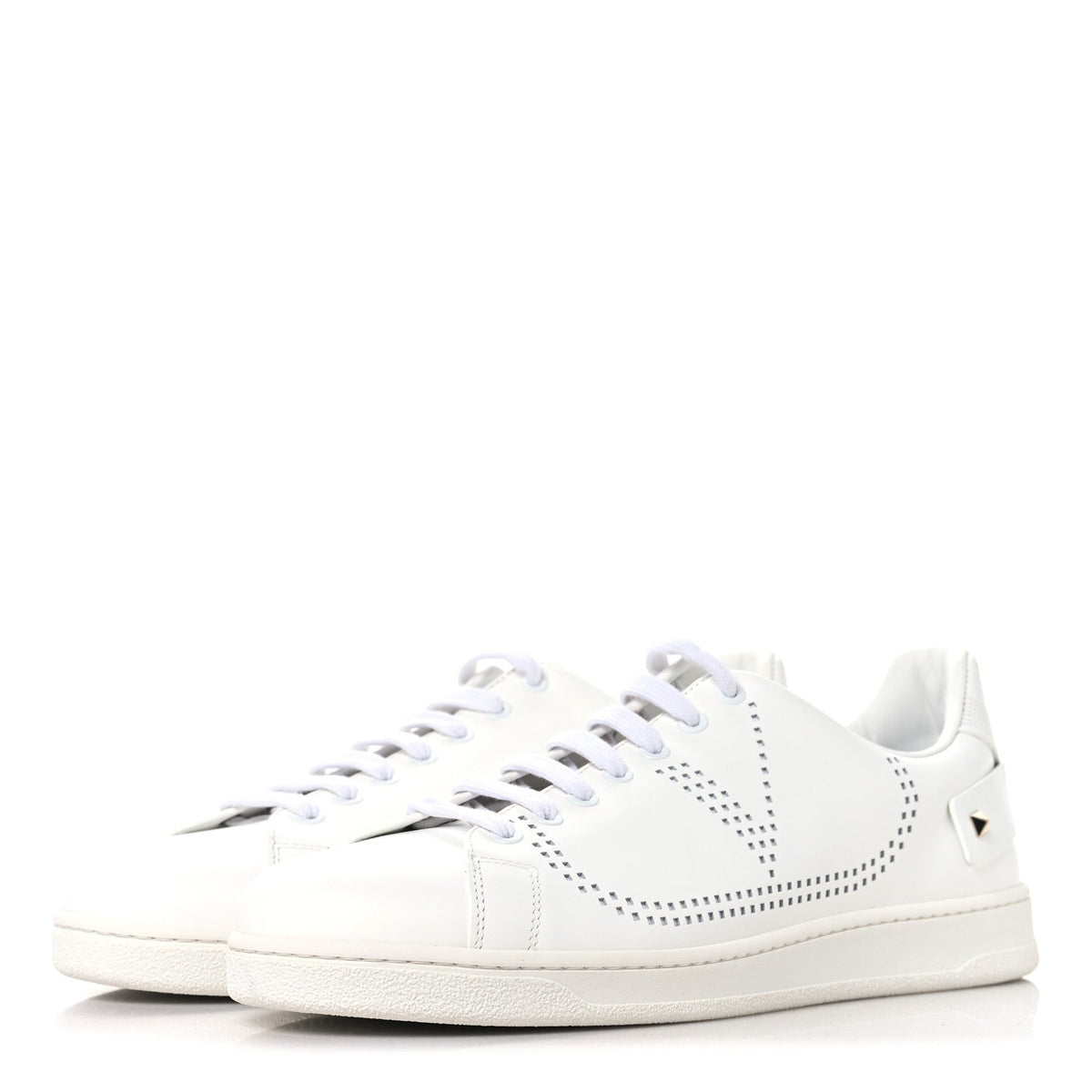 Calfskin Mens Backnet Sneakers 43.5 White