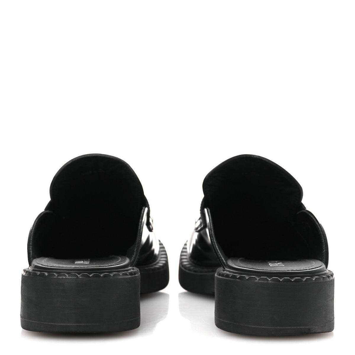 Spazzolato Triangle 40mm Loafer Mules 37 Black