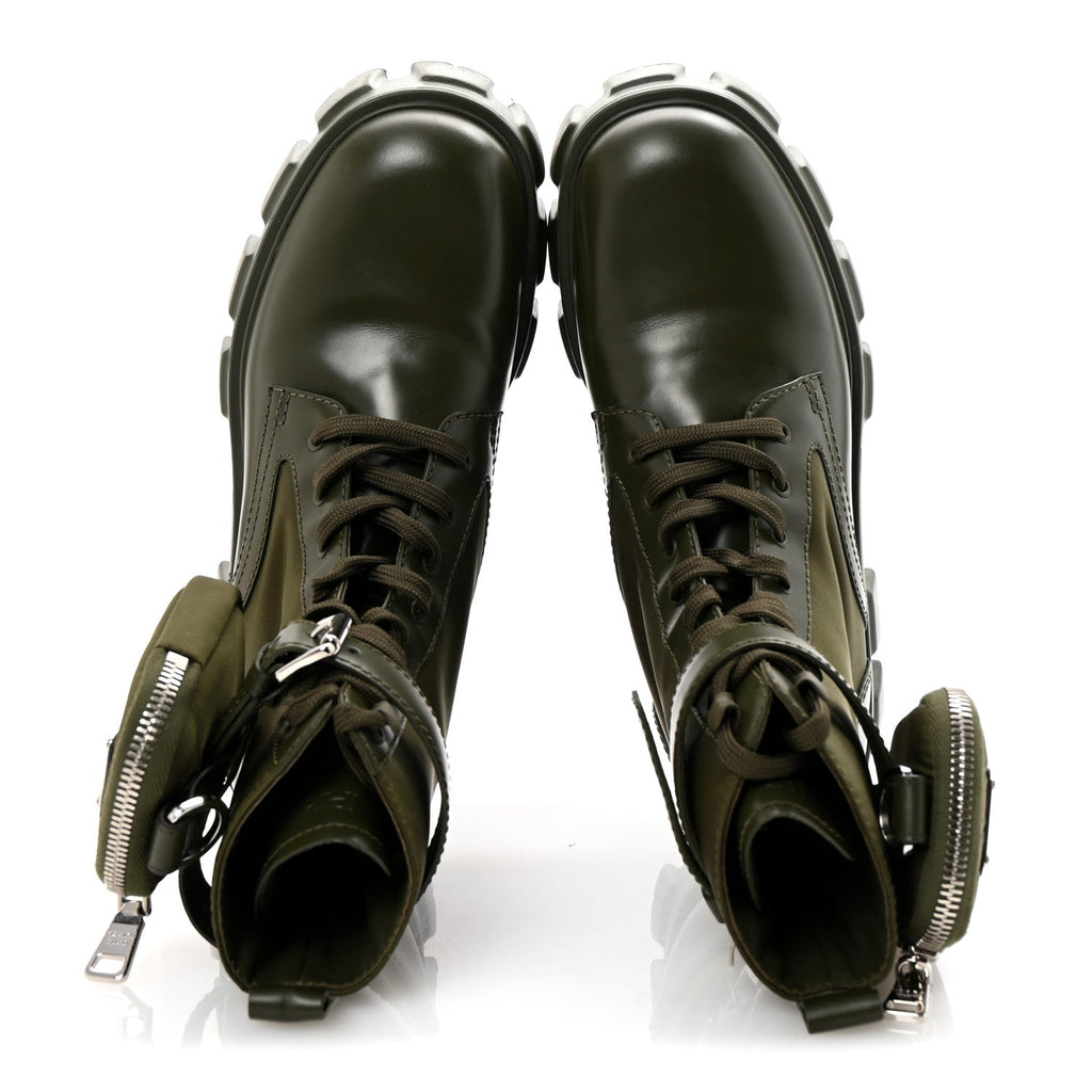 Spazzolato Rois Re-Nylon Metal Triangle Logo Monolith Pouch Pocket 55mm Boots 37.5 Militare