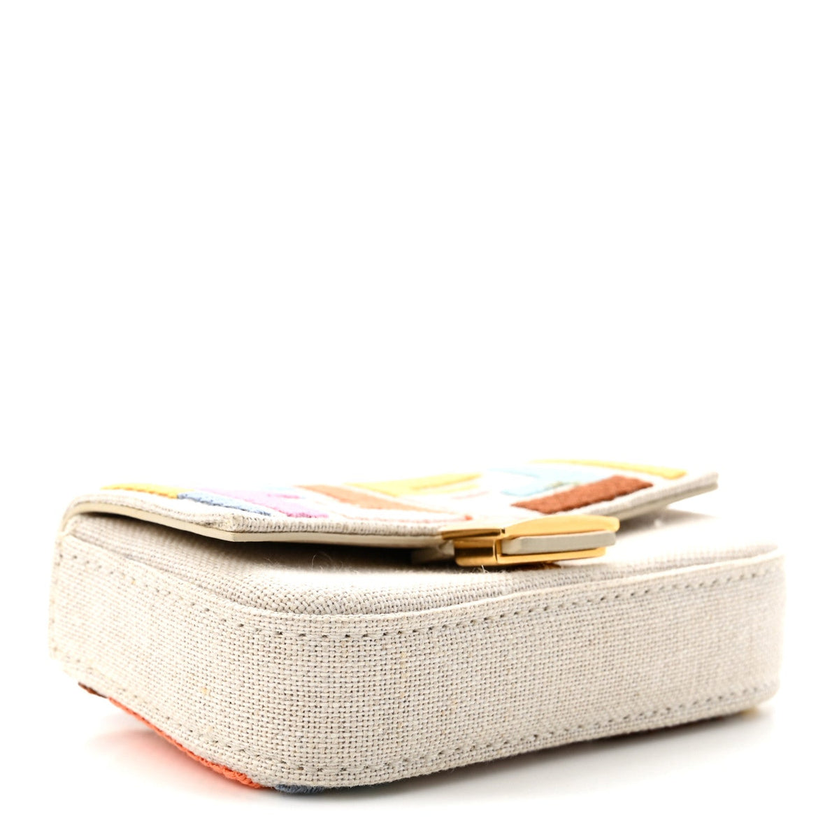 Kuban Canvas FF Embroidered Nano Baguette Charm Grezzo Multicolor