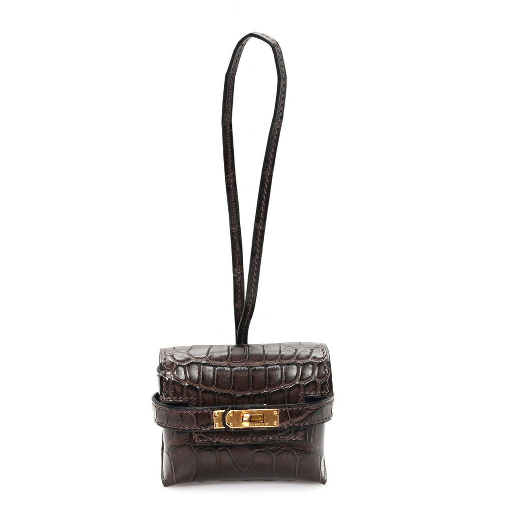 Matte Alligator Festival Kelly Bag Charm Ebene