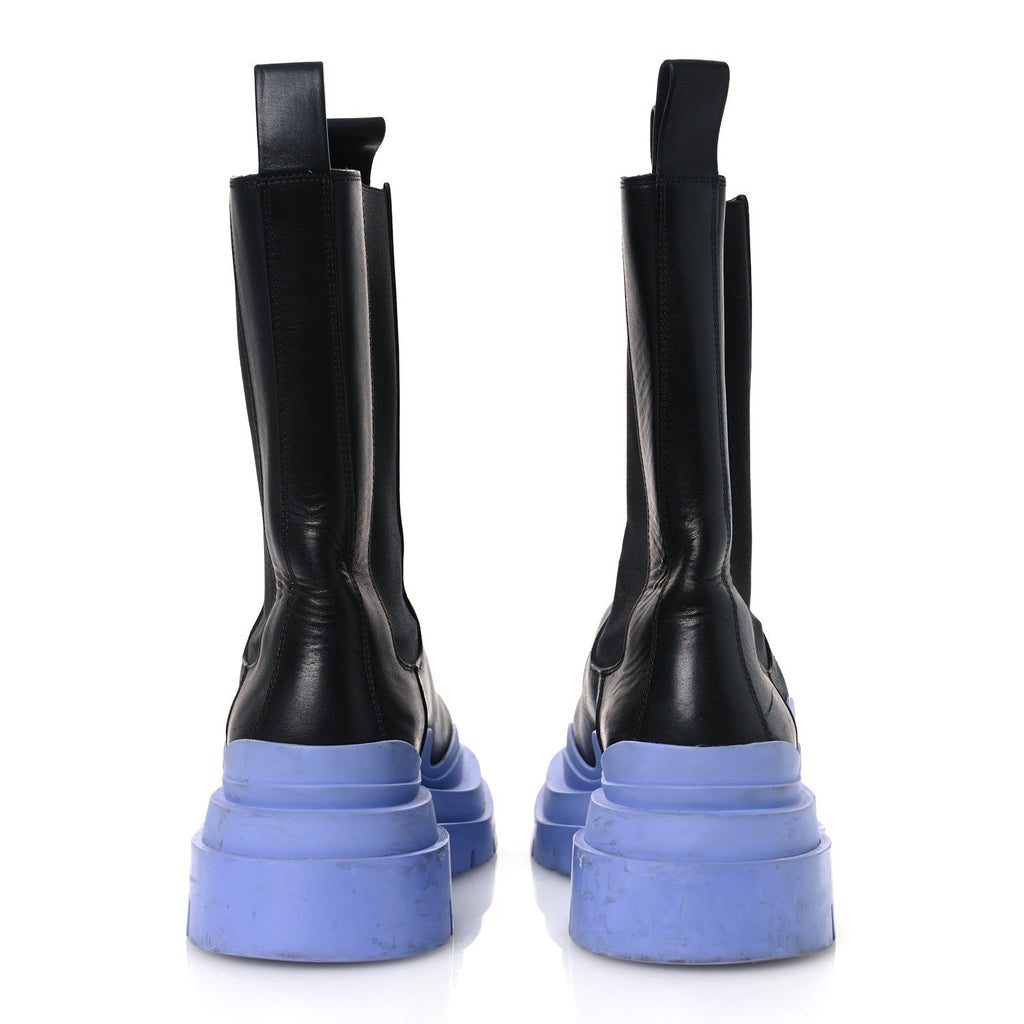 Calfskin The Tire Chelsea Boots 40 Black Periwinkle