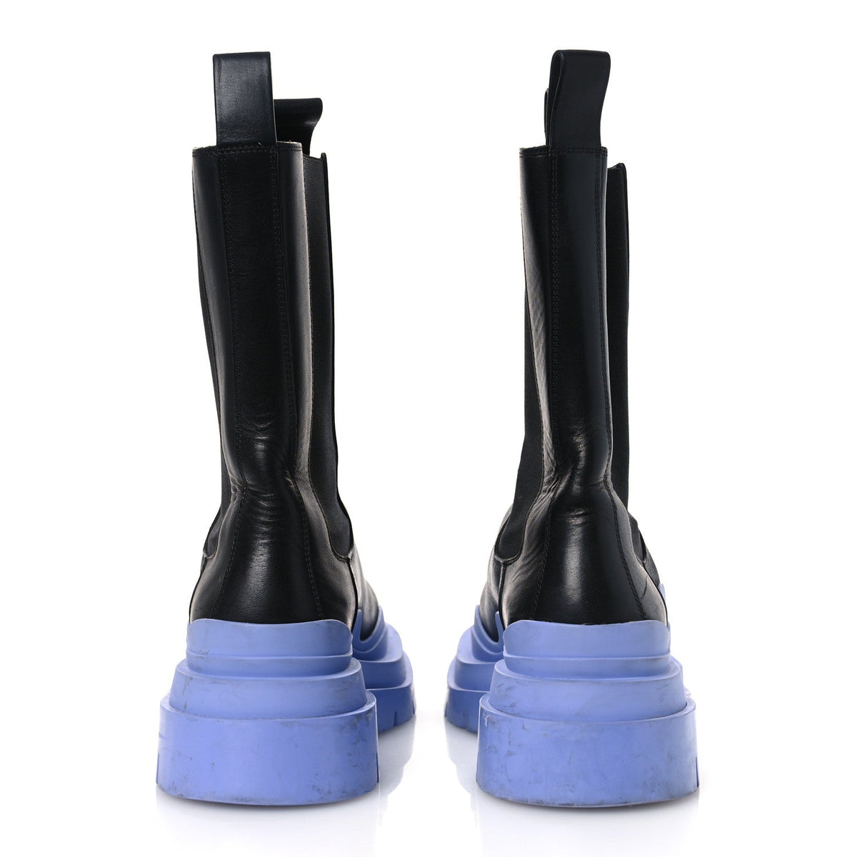 Calfskin The Tire Chelsea Boots 40 Black Periwinkle