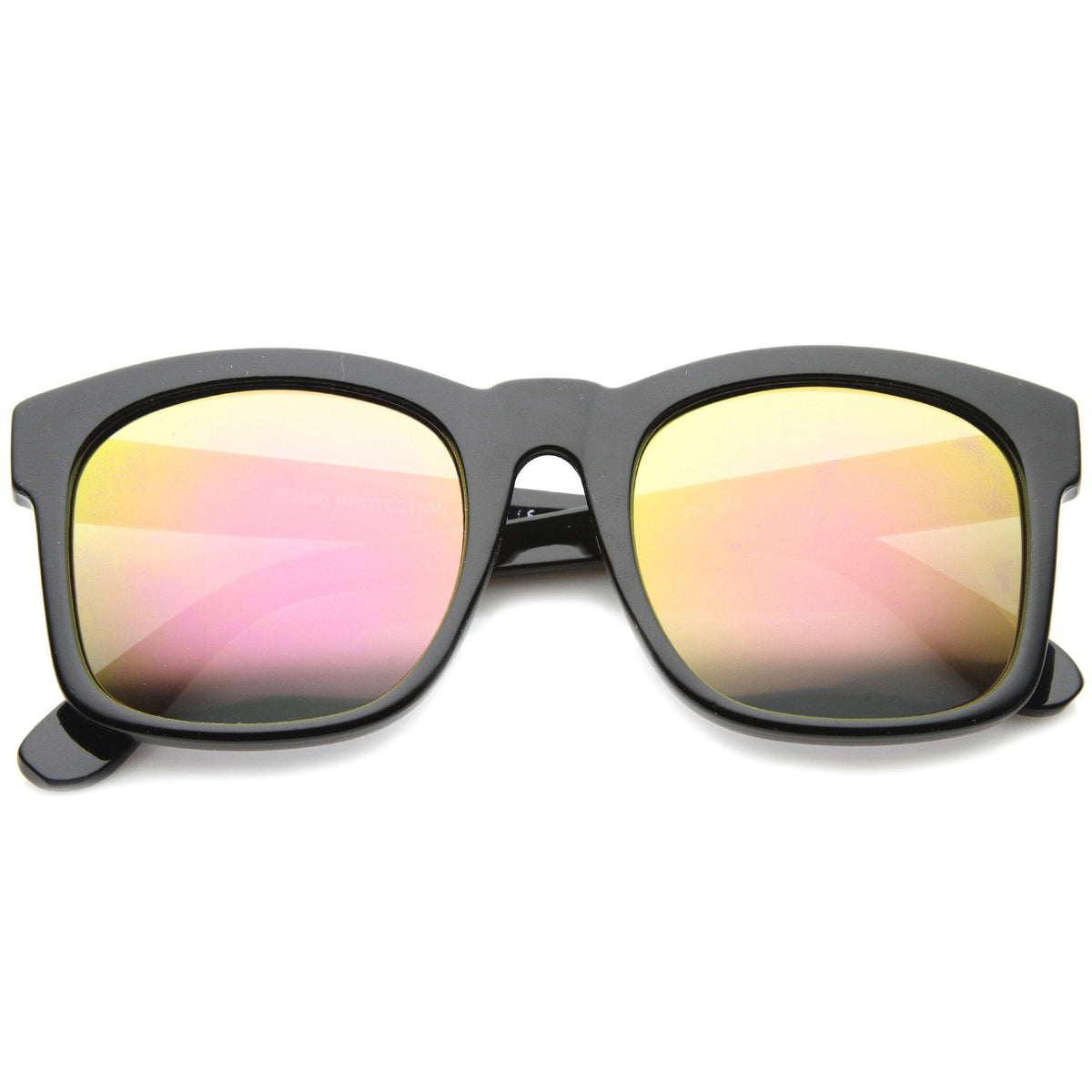 Oversize Modern Bold Horned Rim Mirror Lens Sunglasses A159