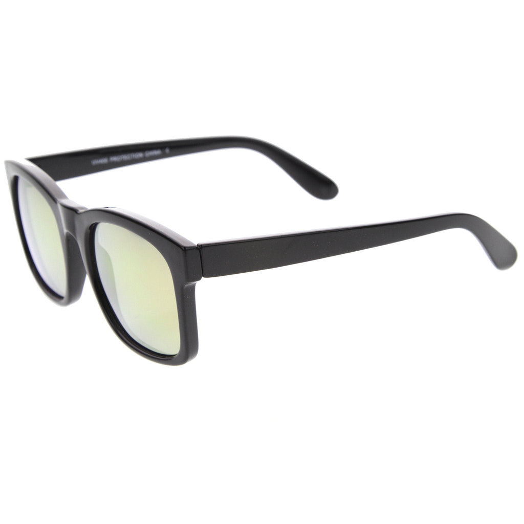 Oversize Modern Bold Horned Rim Mirror Lens Sunglasses A159