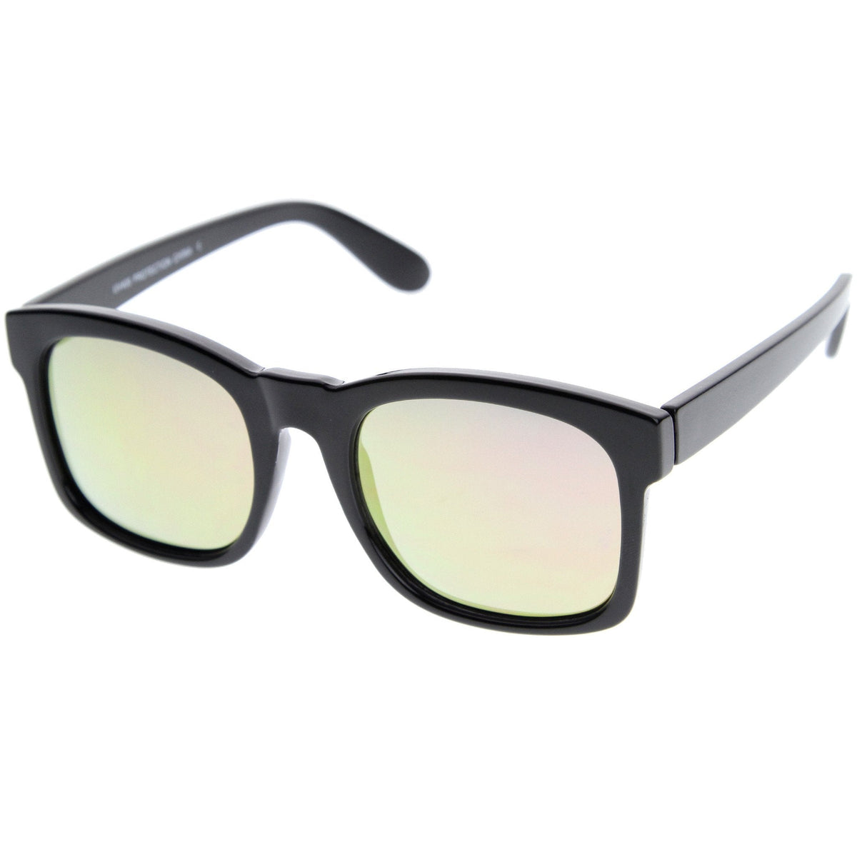 Oversize Modern Bold Horned Rim Mirror Lens Sunglasses A159