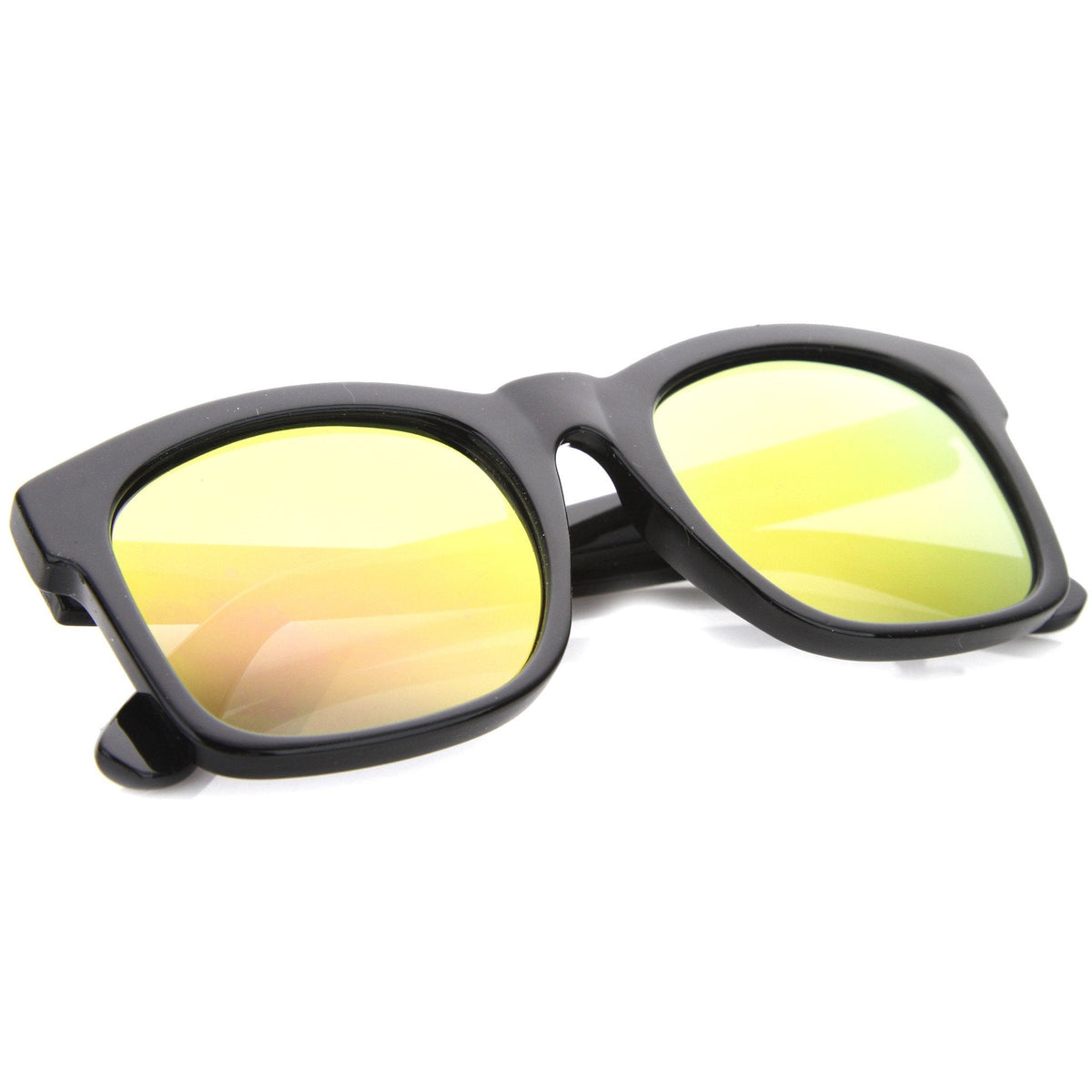 Oversize Modern Bold Horned Rim Mirror Lens Sunglasses A159