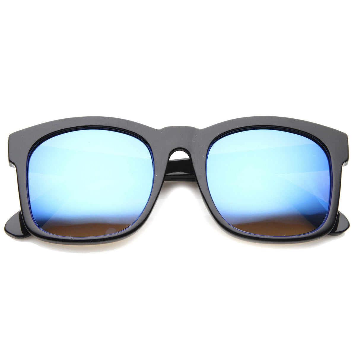 Oversize Modern Bold Horned Rim Mirror Lens Sunglasses A159