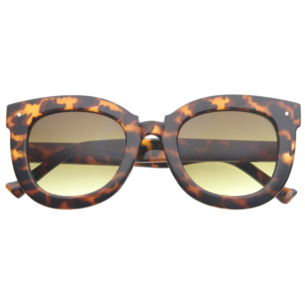 Women's Oversize Bold Horned Rim Cat Eye Sunglasses A170