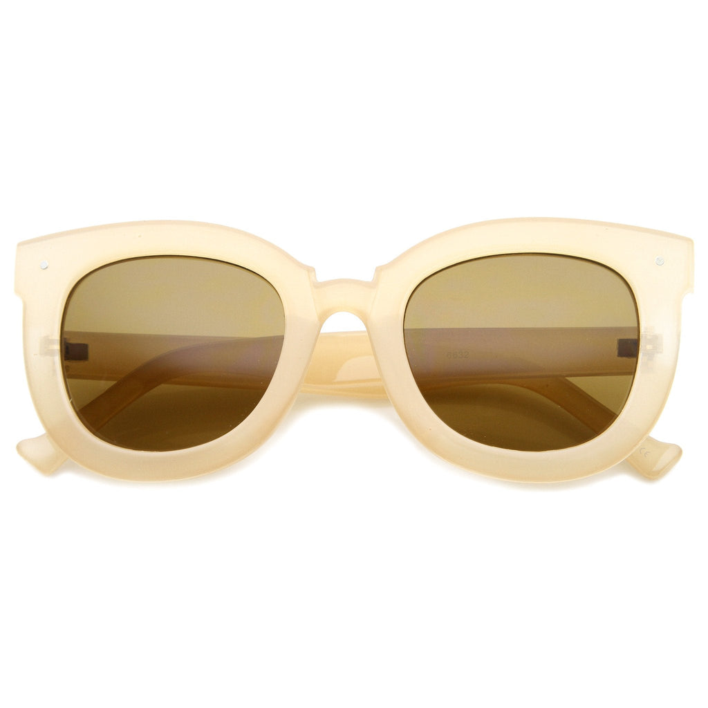 Women's Oversize Bold Horned Rim Cat Eye Sunglasses A170