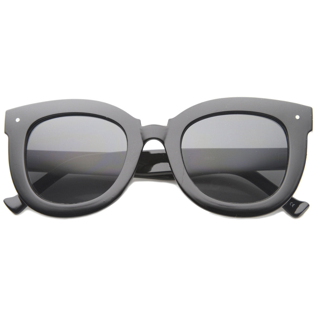 Women's Oversize Bold Horned Rim Cat Eye Sunglasses A170