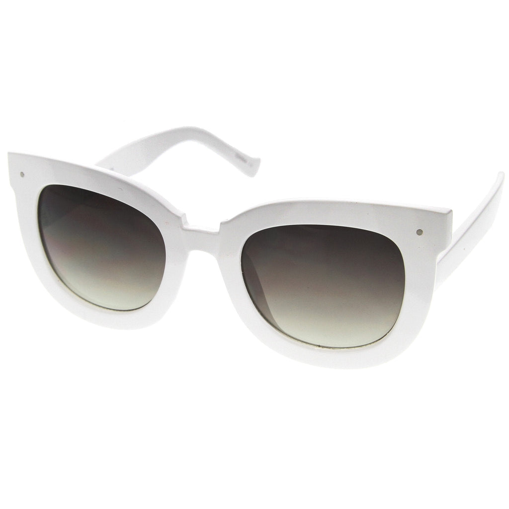 Women's Oversize Bold Horned Rim Cat Eye Sunglasses A170