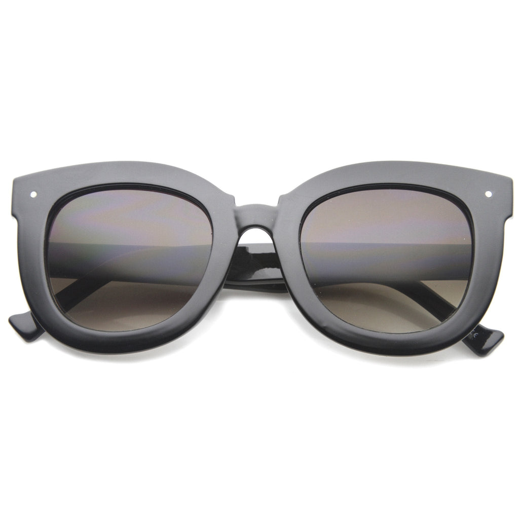 Women's Oversize Bold Horned Rim Cat Eye Sunglasses A170