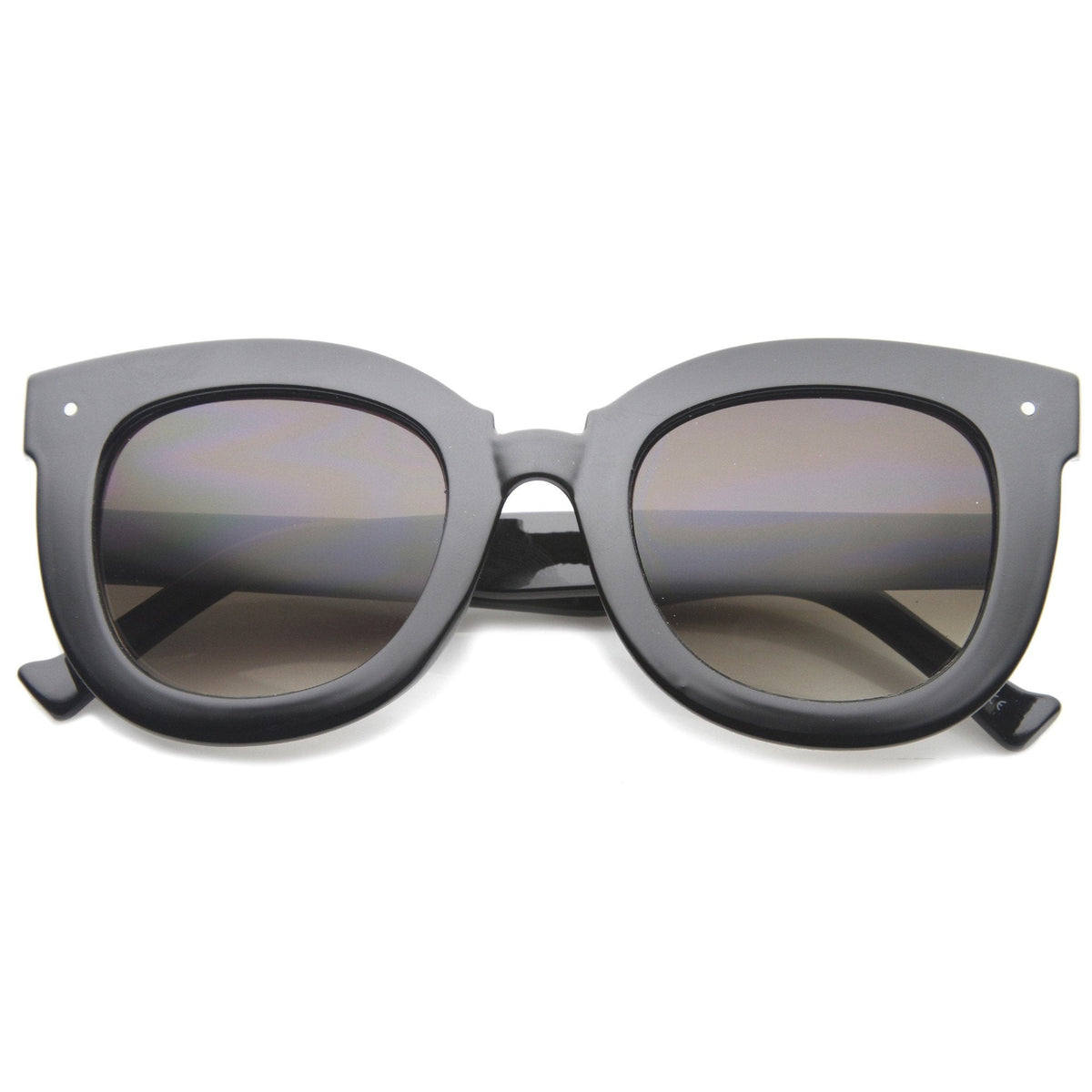 Women's Oversize Bold Horned Rim Cat Eye Sunglasses A170