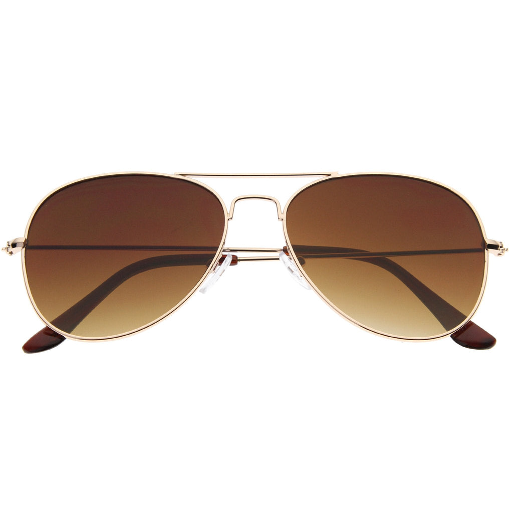 Modern Flat Front Wire Metal Aviator Sunglasses A182