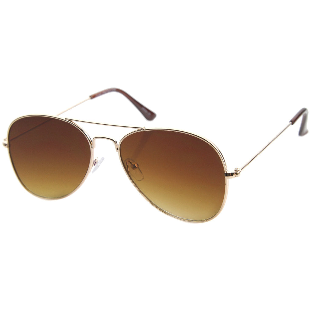 Modern Flat Front Wire Metal Aviator Sunglasses A182