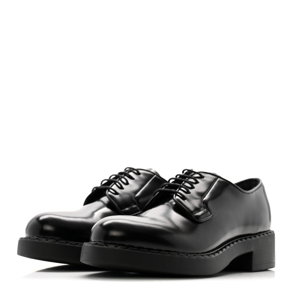 Spazzolato Calzature Donna 50mm Derby Loafers 39 Black