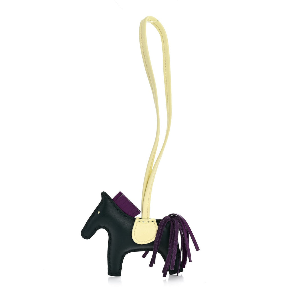 Milo Lambskin Grigri Rodeo Horse Bag Charm PM Vert Cypress Violet Jaune Milton