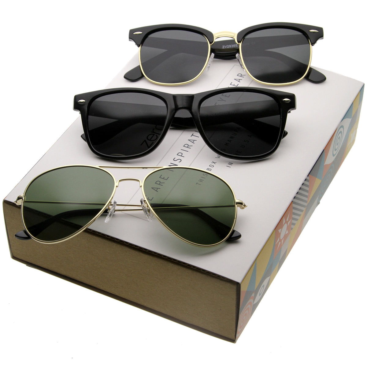 Iconic Classic Retro Polarized Lens Sunglasses C040 [Promo Box]