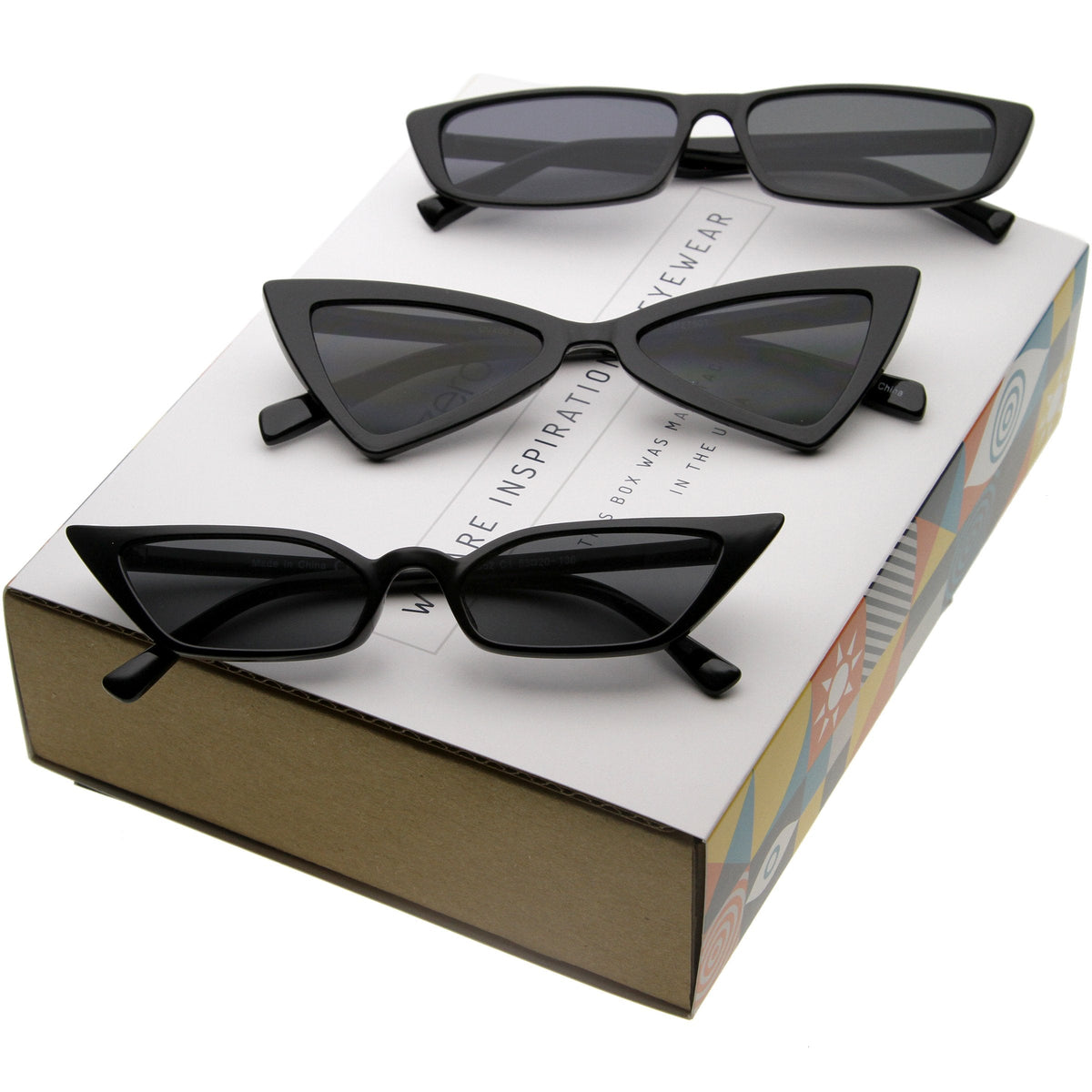 Women's Trending Small 1990's Cat Eye Sunglasses C570 [Promo Box]