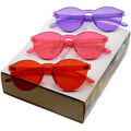 Futuristic Modern Monoblock Color Tone Sunglasses A555 [Promo Box]