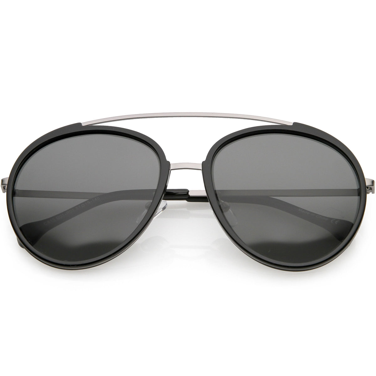 Round Dapper Tear Drop Polarized Mirrored Lens Aviator Sunglasses C825