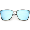 Women's Premium Flat Infinity Mirrored Polarized Lens Sunglasses C882