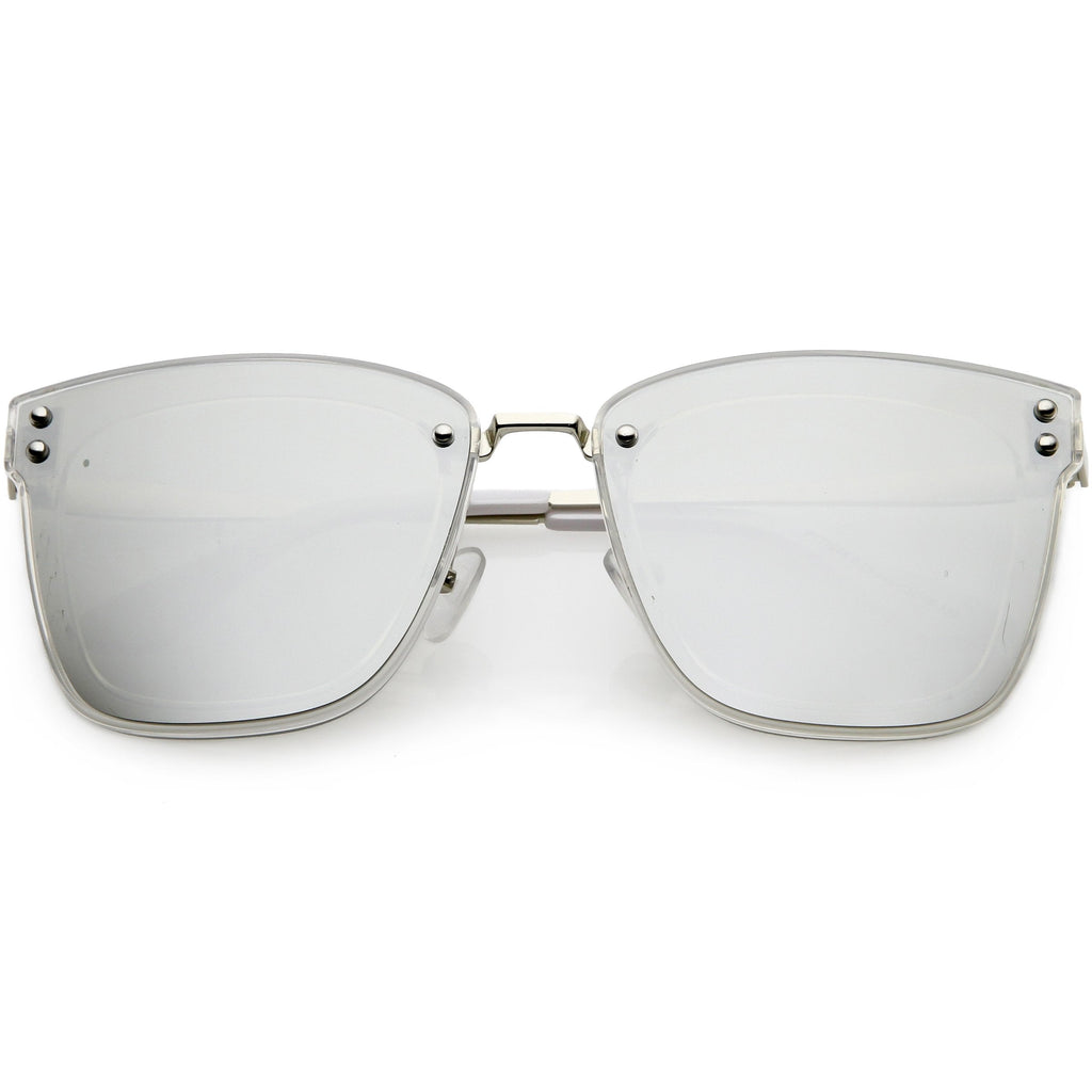 Women's Premium Flat Infinity Mirrored Polarized Lens Sunglasses C882
