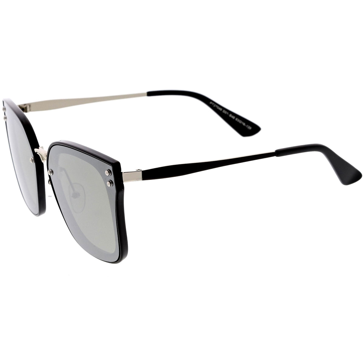Women's Oversize Square Mirrored Polarized Flat Lens Sunglasses C883