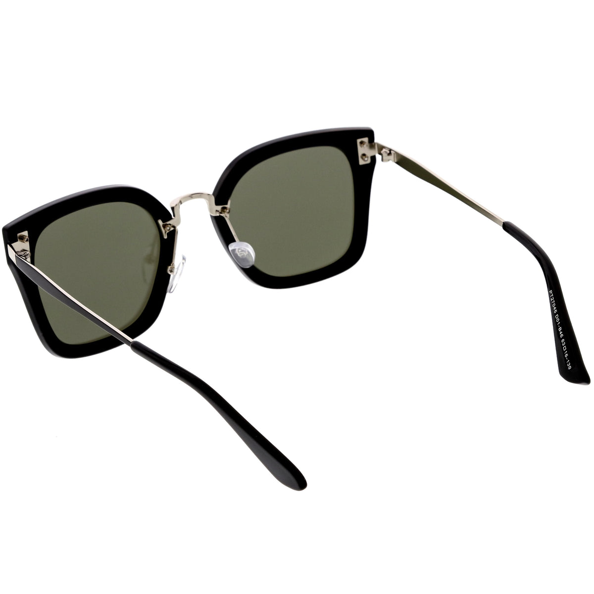 Women's Oversize Square Mirrored Polarized Flat Lens Sunglasses C883