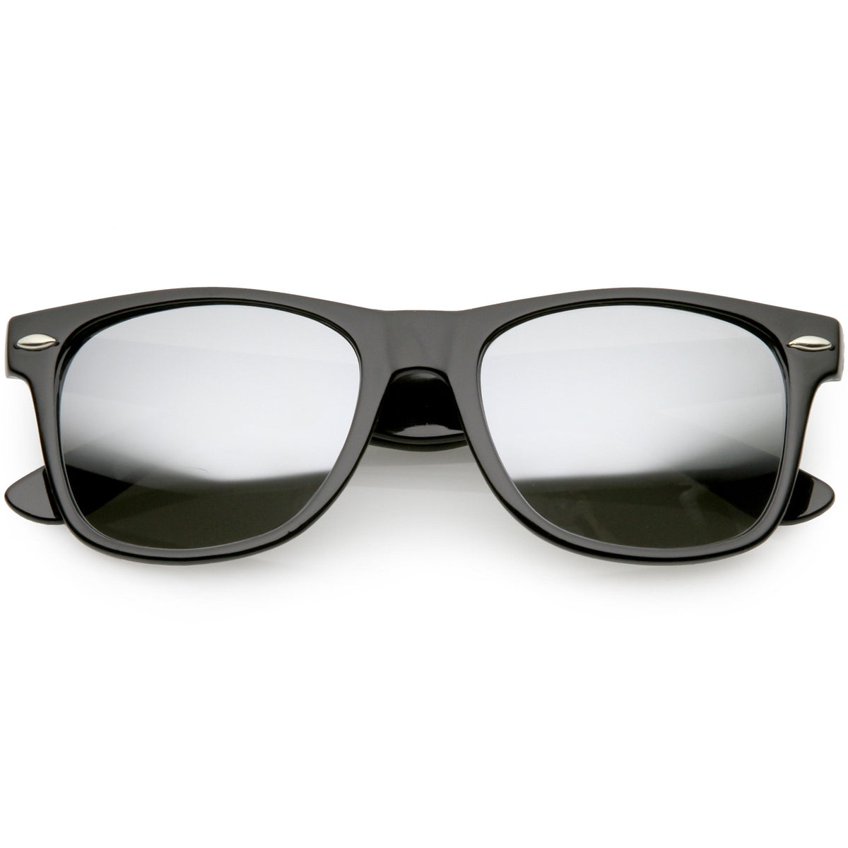Large Classic Horned Rim Mirrored Lens Sunglasses C769