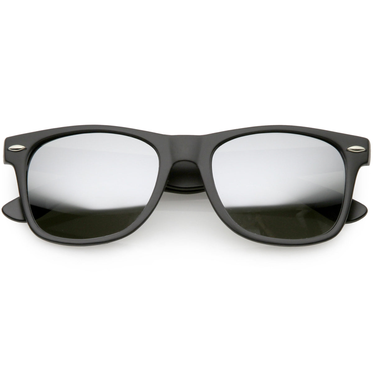 Large Classic Horned Rim Mirrored Lens Sunglasses C769
