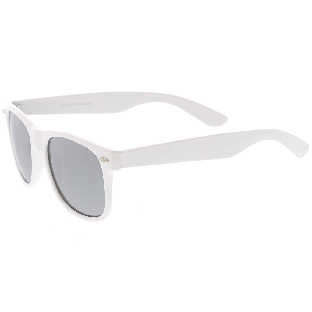 Large Classic Horned Rim Mirrored Lens Sunglasses C769
