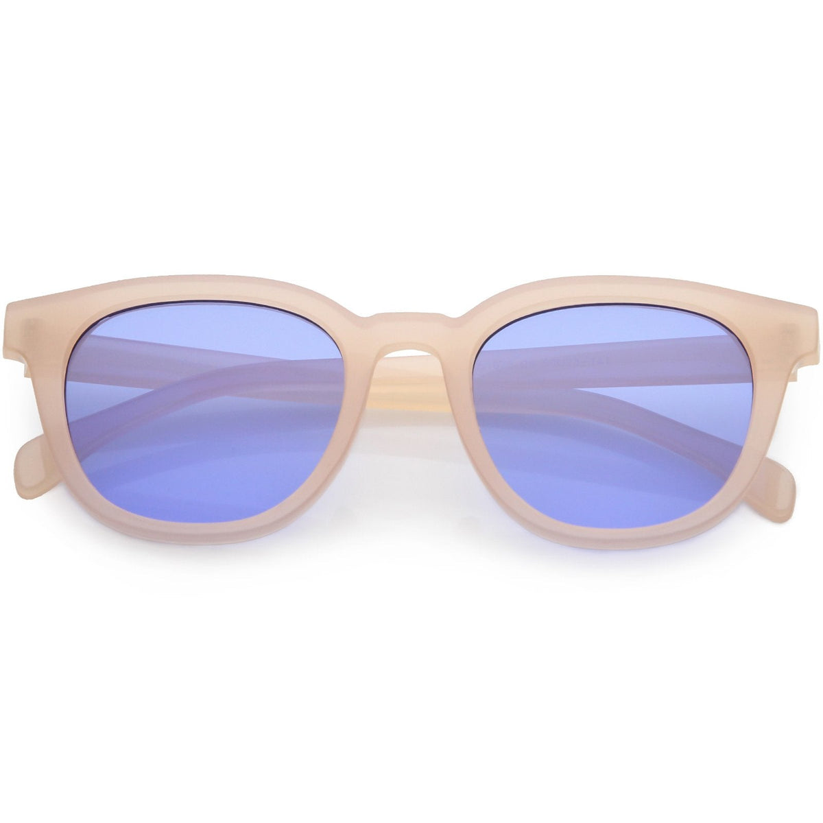 Retro Modern Horned Rim Flat Lens Dapper Sunglasses C835