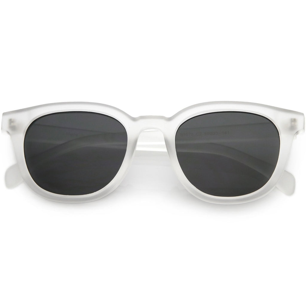 Retro Modern Horned Rim Flat Lens Dapper Sunglasses C835