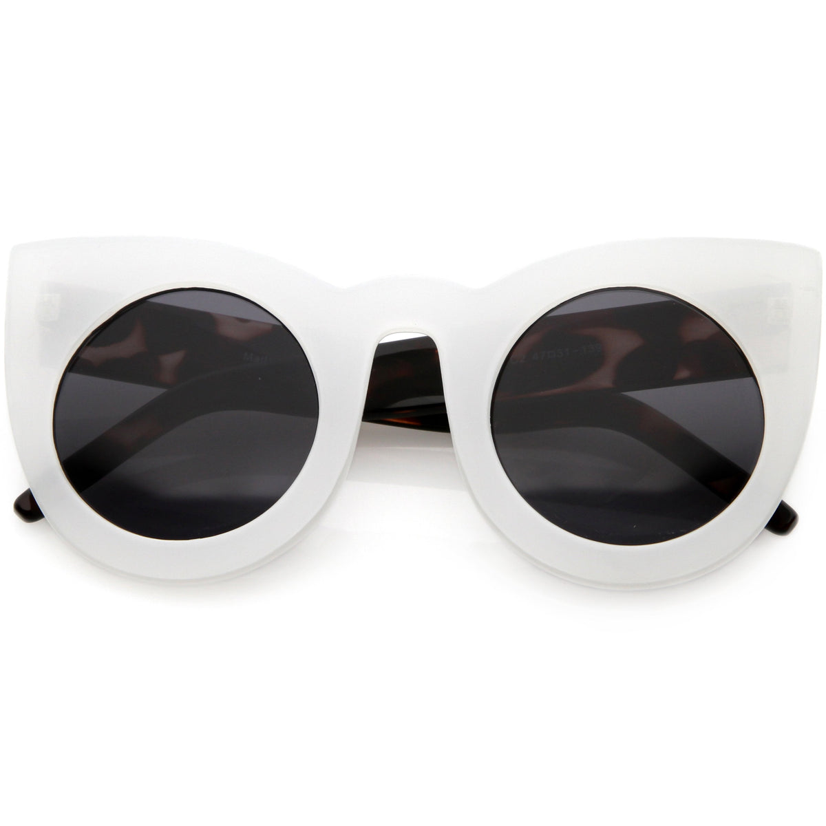 Designer Oversize Round Circle Pointed Cat Eye Sunglasses