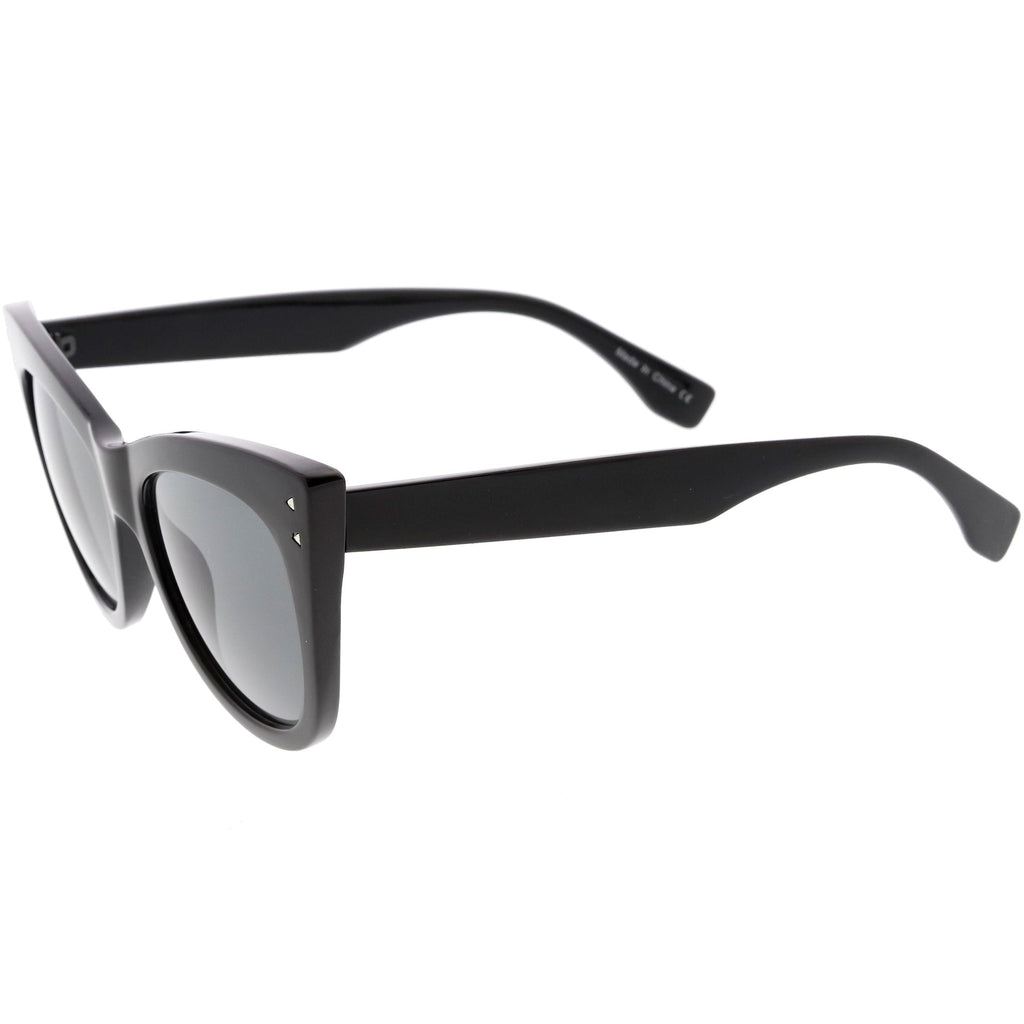 Women's Oversize Wide High Tip Rivets Cat Eye Sunglasses C851