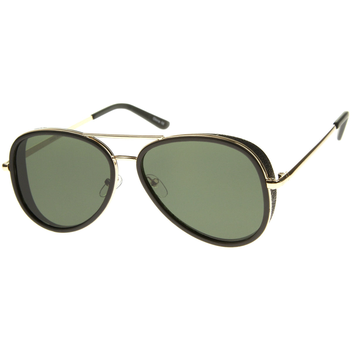 European Retro Two Tone Flat Lens Aviator Sunglasses A234
